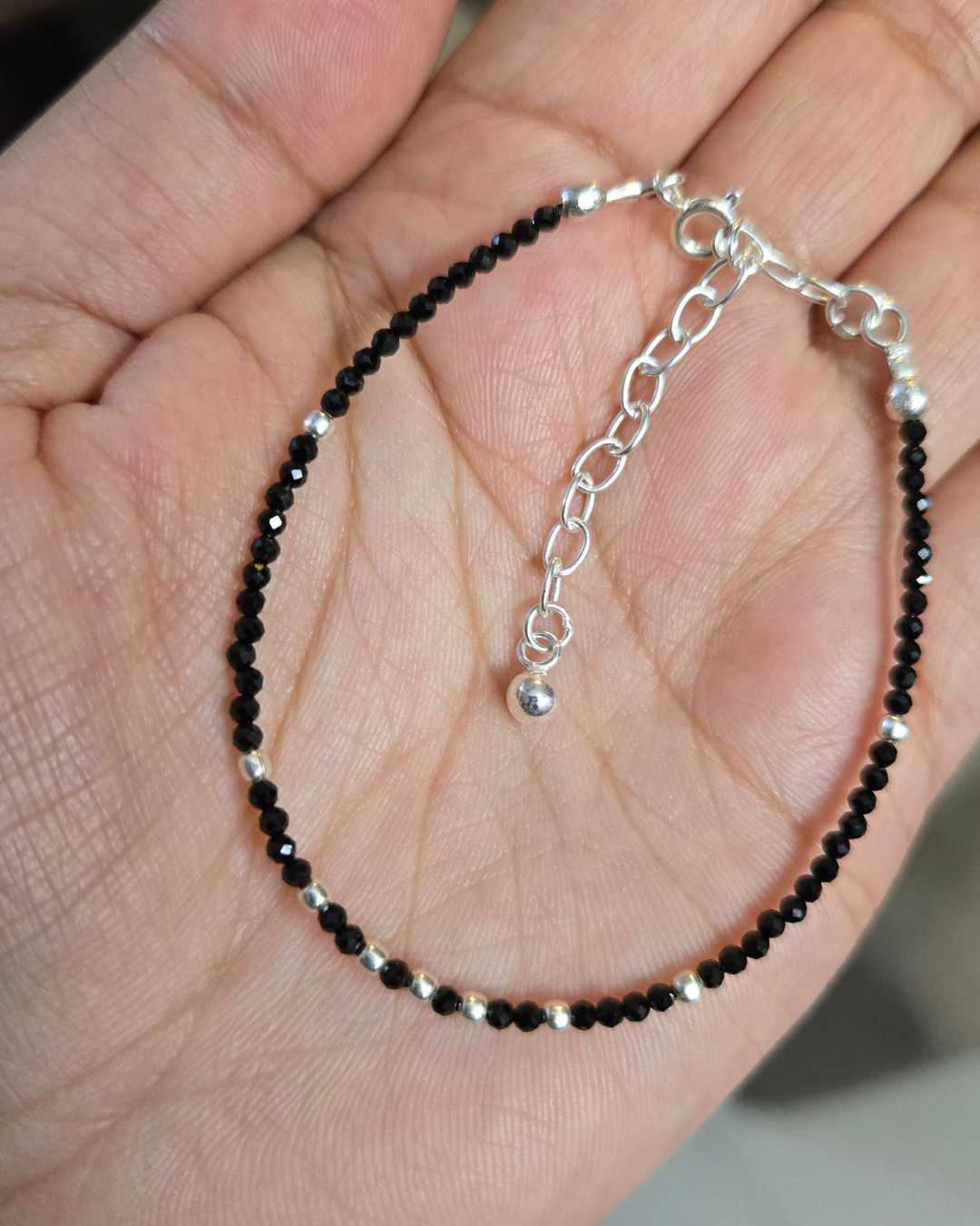 Black Spinel NAZARIYA Bracelet in 925 Sterling Silver
