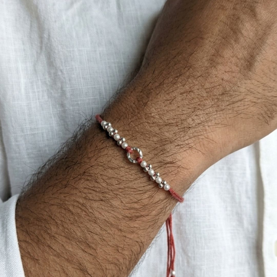Sterling Silver Rakhi | Rakhi Gifts | Rakhi for Brother | Rakhi | Minimal Rakhi | Rakhi for Sister