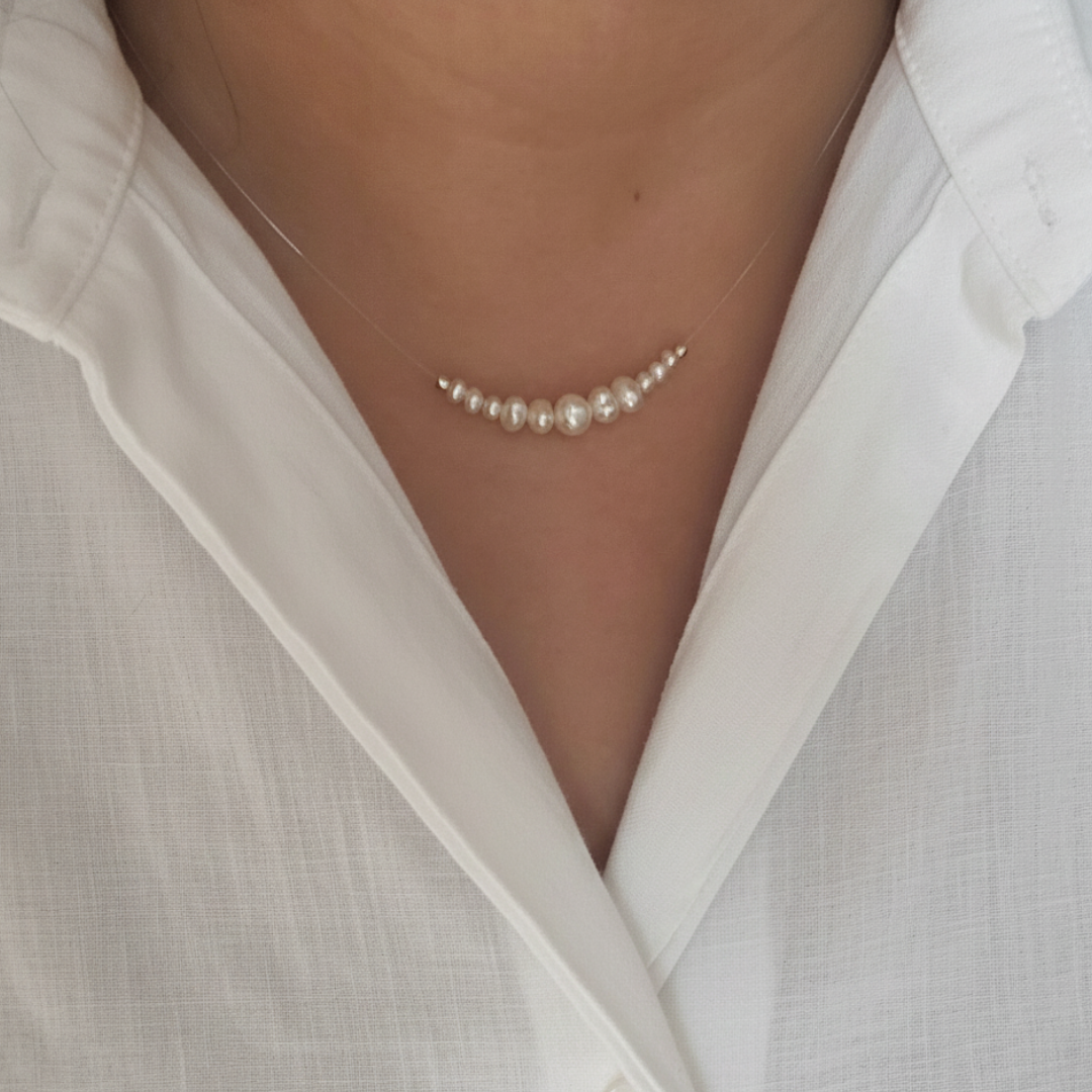 SilverStarJewel 925 Sterling Silver Freshwater Pearl Necklace – 18.7" Drop Pearl, White, Natural Gemstone