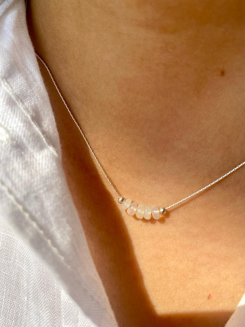 Opal Necklace in 925 Sterling Silver