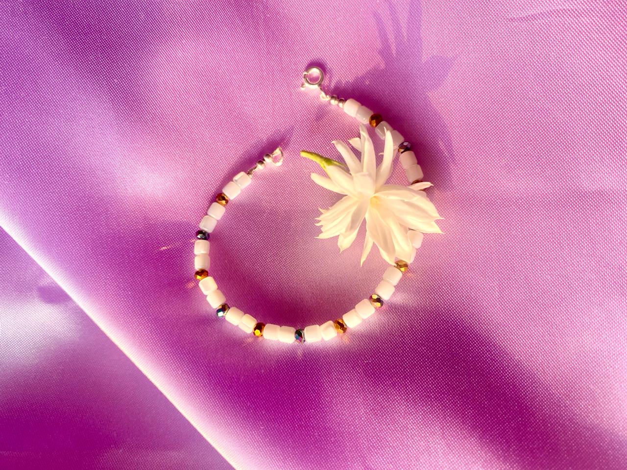Mother of Pearl Bracelet in 925 Sterling Silver