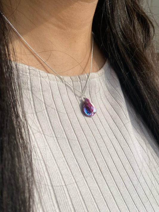 Mother of Pearl Necklace in 925 Sterling Silver