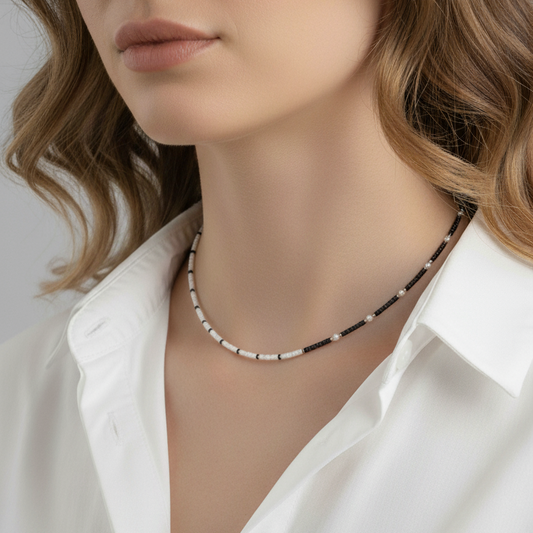 anklet necklace sterling silver real gemstones hematite gifting nazariya bracelet black onyx pearls real pearls gifting gifts for her girlfriend valentines day spiritual
