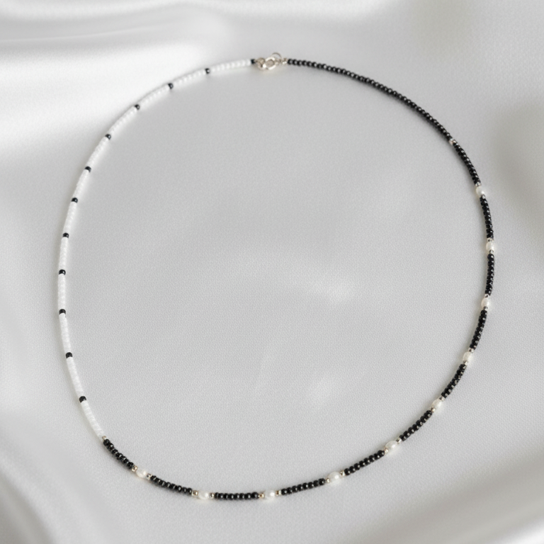 anklet necklace sterling silver real gemstones hematite gifting nazariya bracelet black onyx pearls real pearls gifting gifts for her girlfriend valentines day spiritual
