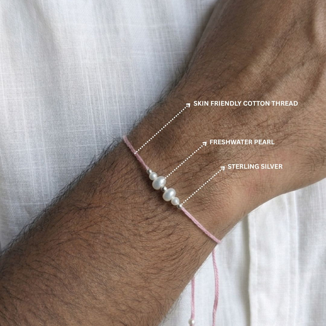 Sterling Silver Rakhi Bracelet| Rakhi Gifts | Rakhi for Brother | Rakhi | Minimal Rakhi | Rakhi for Sister