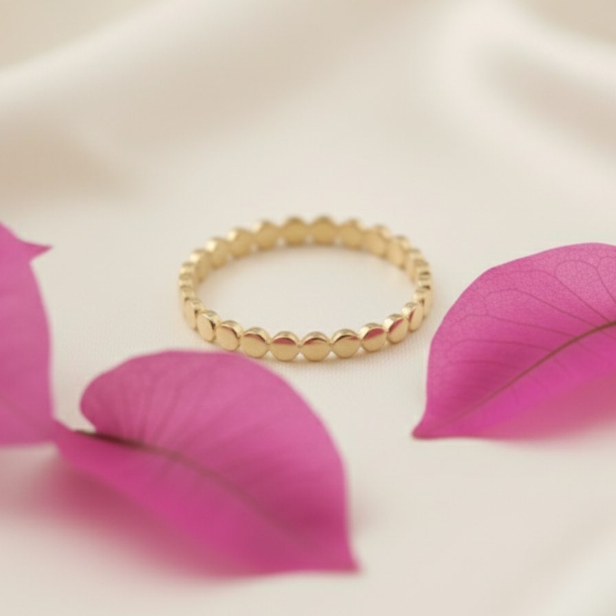 14k Gold Filled Dotted Ring | Delicate Stacking Ring | Minimalist 14 Gold Filled Jewelry.