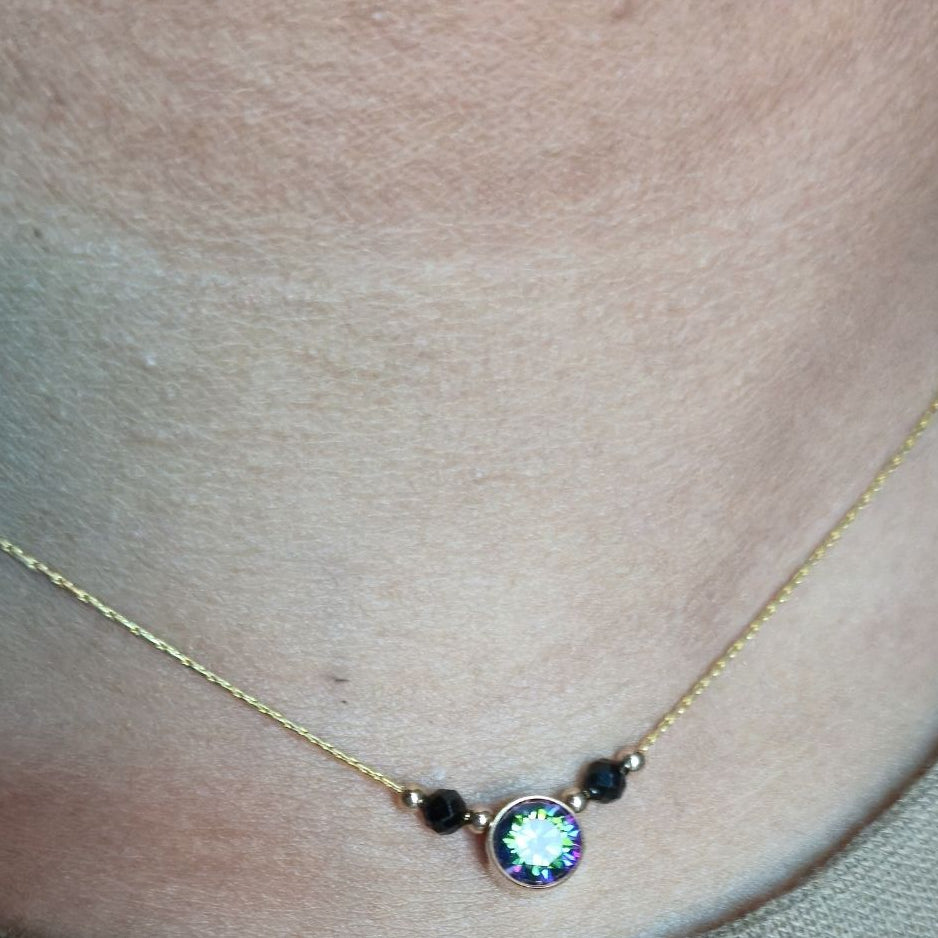 14k Gold Filled Mangalsutra Zircon pendant necklace