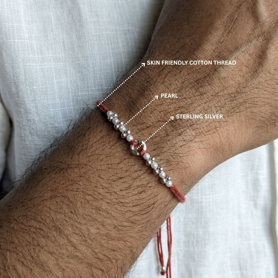 Sterling Silver Rakhi | Rakhi Gifts | Rakhi for Brother | Rakhi | Minimal Rakhi | Rakhi for Sister