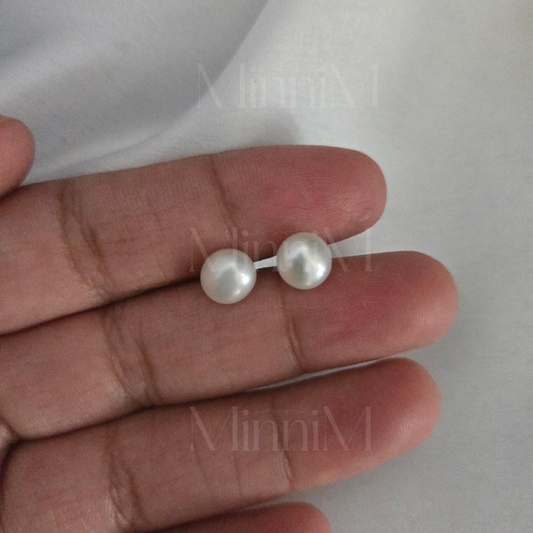 Freshwater Pearl Studs in Stainless Steel