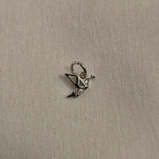 Origami Bird Charm in 925 Sterling Silver