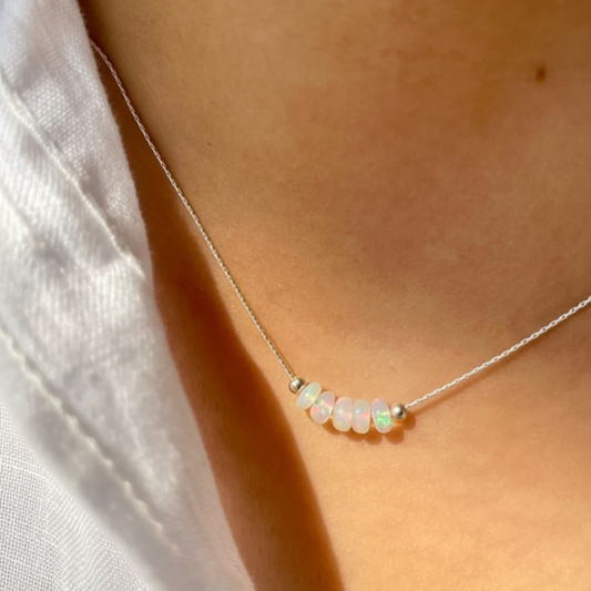 Sterling Silver Opal Necklace