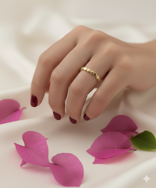 14k Gold Filled Dotted Ring | Delicate Stacking Ring | Minimalist 14 Gold Filled Jewelry.