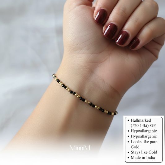 14k Gold Filled and Spinel NAZARIYA Bracelet | Perfect for Gifting | 14k Gold Filled