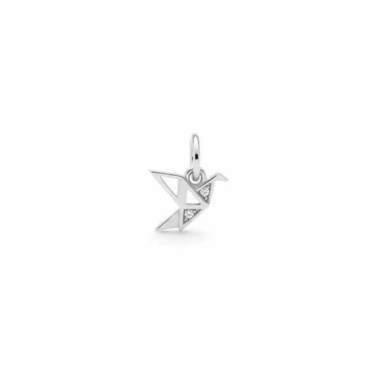 origami charm unique sterling silver gifting diwali dusshera pure silver sterling silver 