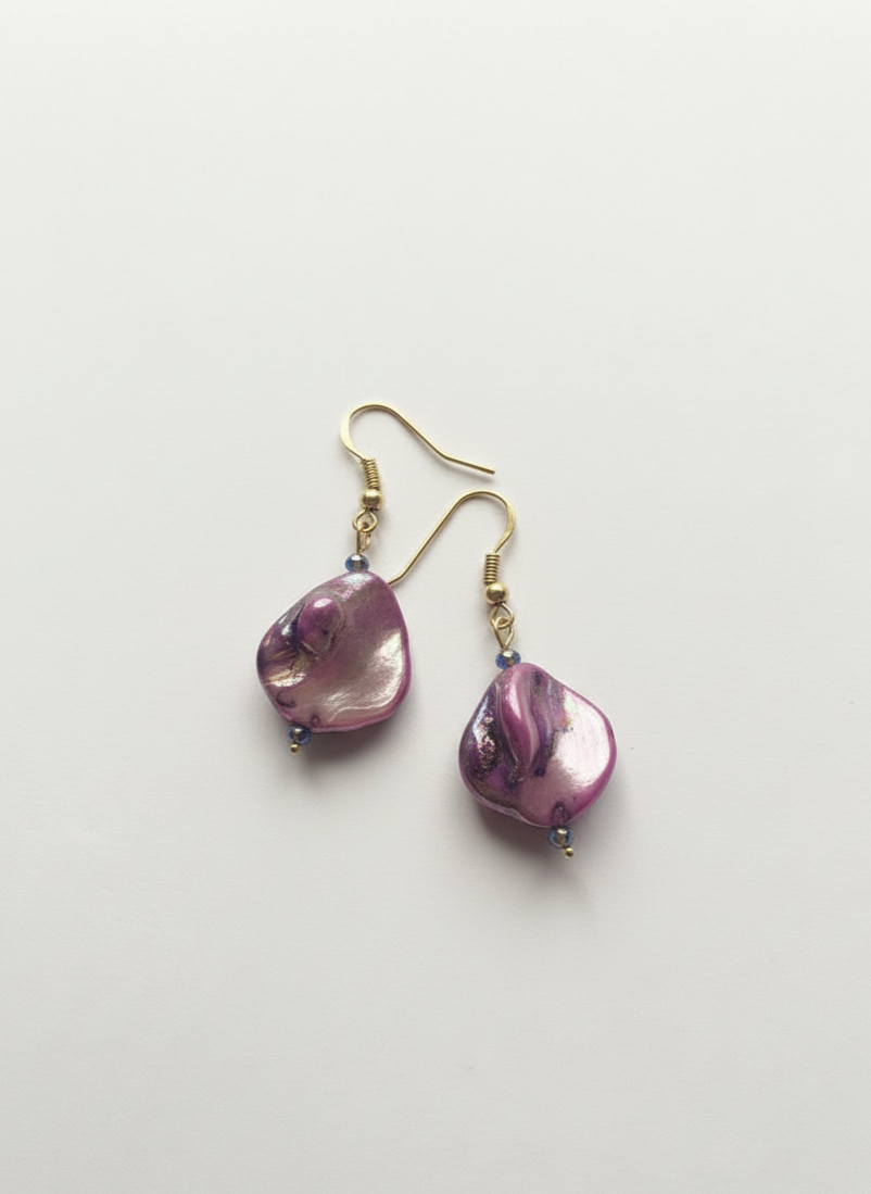 Sterling Silver Mother of Pearl Earrings | Hypoallergenic Danglers