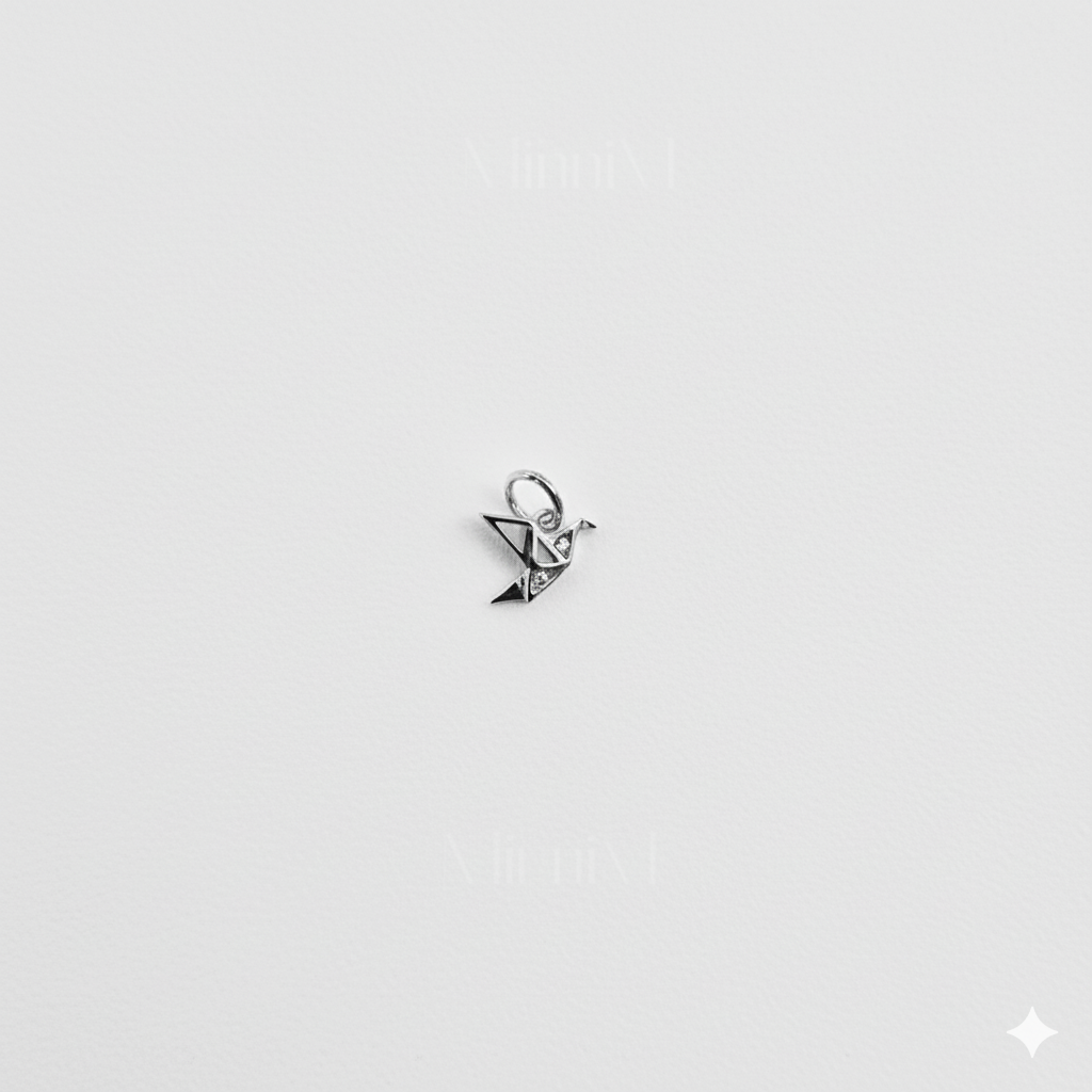 origami charm unique sterling silver gifting diwali dusshera pure silver sterling silver 