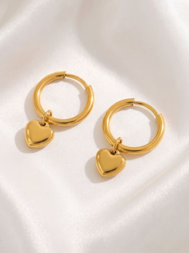 Heart Hoop Earrings