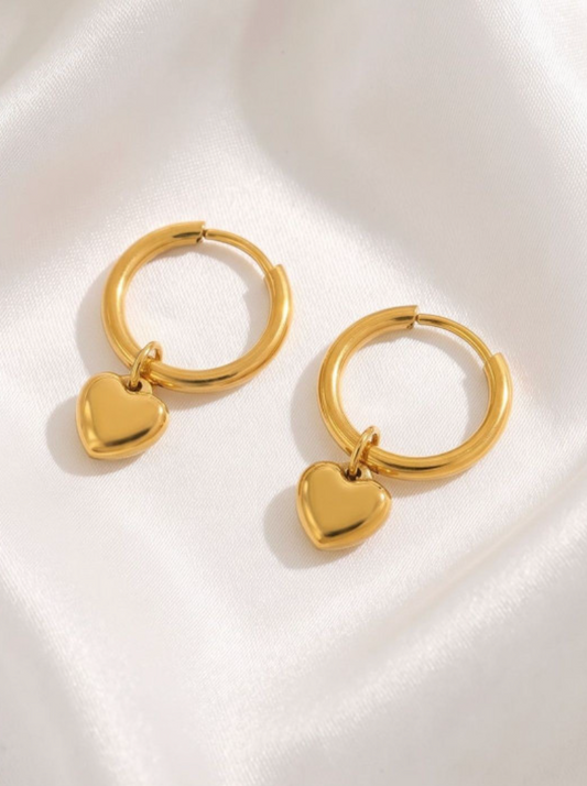 Heart Hoop Earrings