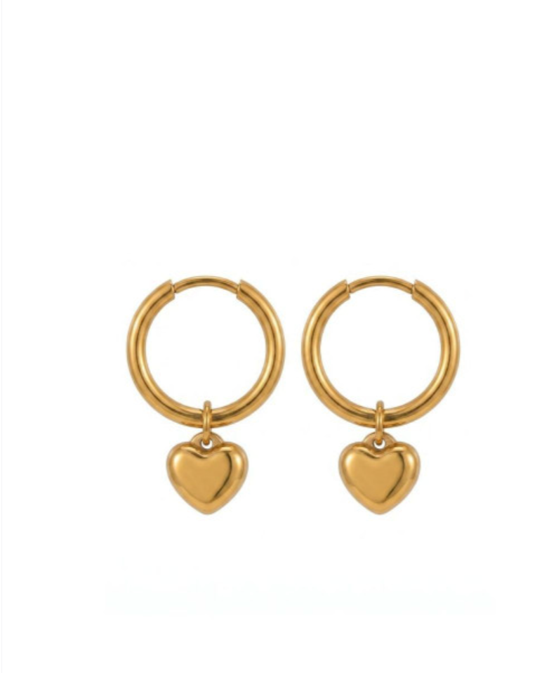 Heart Hoop Earrings