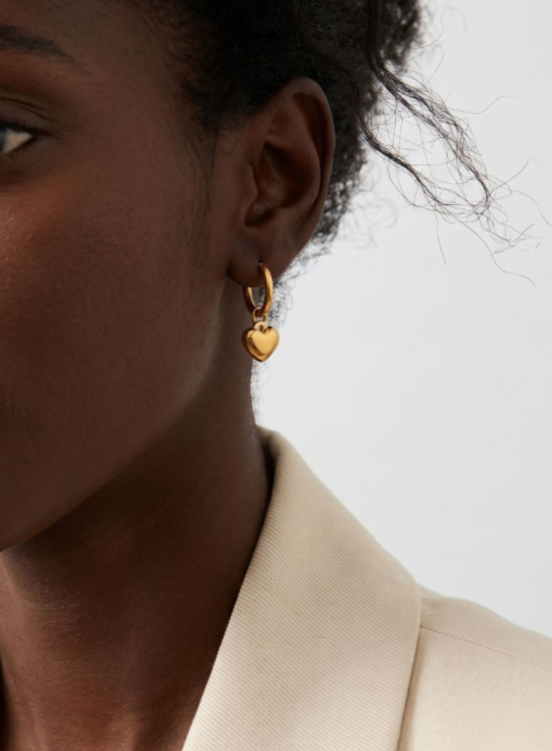 Heart Hoop Earrings