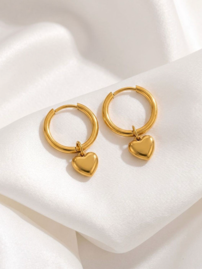 Heart Hoop Earrings