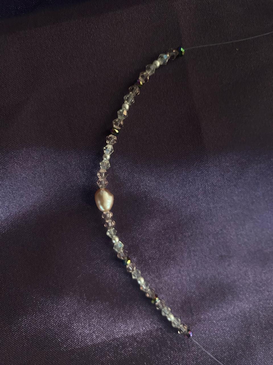 Floating Chandelier Necklace [Freshwater Pearls, Glass Rondelles]
