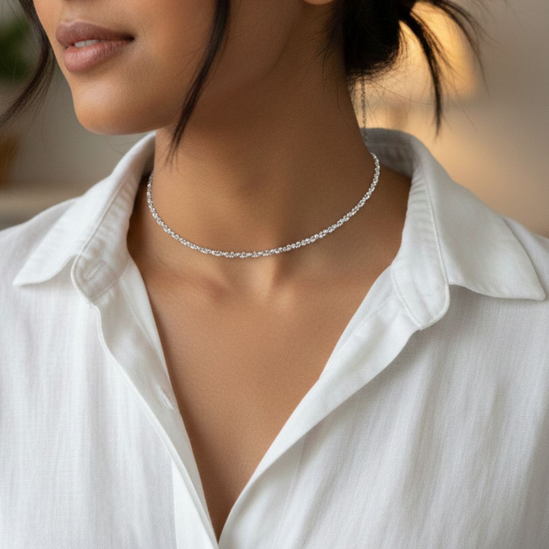 Sterling Silver Shimmer Necklace
