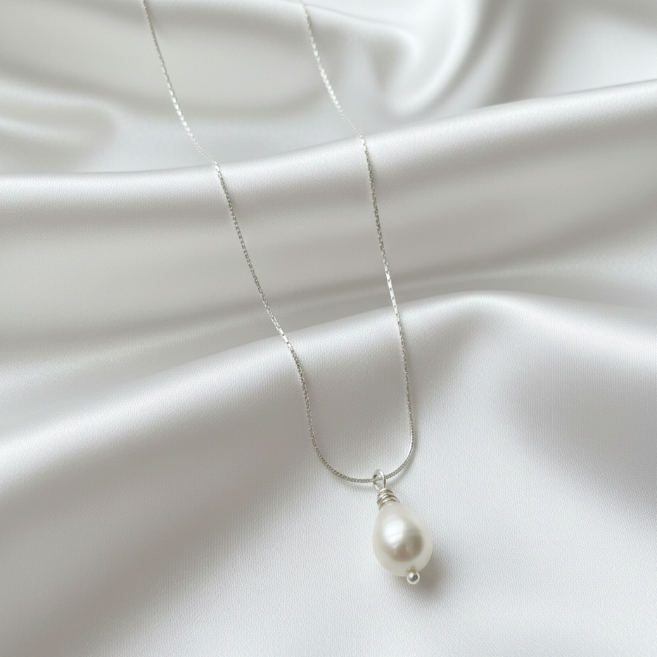 Sterling Silver Pearl Necklace